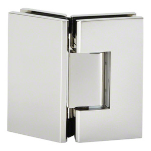 Polished Nickel 135° Glass-to-Glass Adjustable Maxum Series Hinge