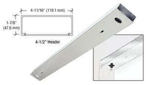 CRL Brushed Stainless 4-1/2" x 72" Double Door Header