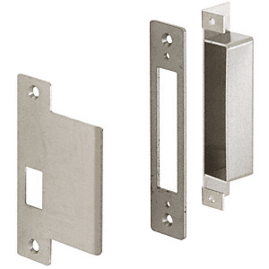 CRL Brushed Stainless 6 x 10 LHR Center Lock With Deadlatch in Storeroom  Function