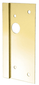 CRL Polished Brass 4" x 10" Right Hand Center Lock Latch Guard