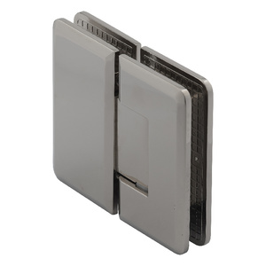 Polished Nickel 180° Glass to Glass Majestic Series Hinge