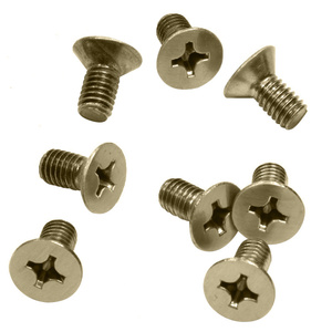 CRL Brushed Bronze 6 x 12 mm Cover Plate Flat Head Phillips Screws