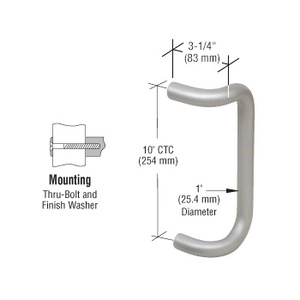 CRL Satin Anodized 10" Single-Sided Offset Door Pull