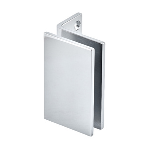 Polished Chrome Wall Mount Designer Series Glass Clamp