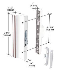 CRL White Hook Style Surface Mount Handle with 4-15/16" Screw Holes