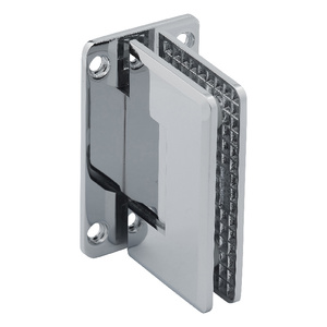 Polished Chrome Wall Mount with Full Back Plate Coronado Beveled Series Hinge