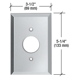 CRL Clear Single Plug 1-3/8" Hole Glass Mirror Plate