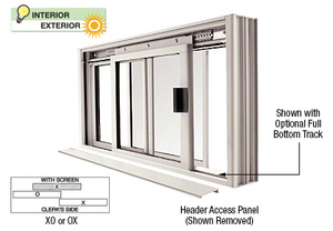 CRL Satin Anodized DW Series Manual Deluxe Sliding Service Window OX or XO with Screen