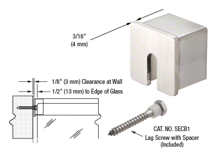 CRL 316 Brushed Stainless Steel Stabilizing End Cap for 1-1/2" SRF15 Series Roll Form Cap Railing