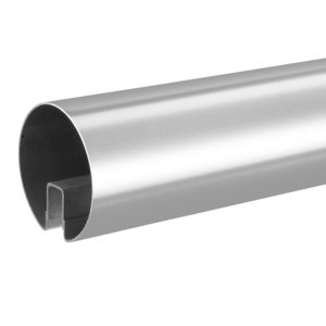 CRL Polished Stainless 4" Premium Cap Rail for 1/2" or 5/8" Glass - 120"