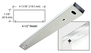 CRL Polished Stainless 4-1/2" x 72" Double Door Header