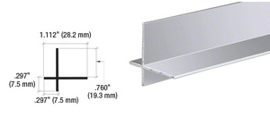 CRL Brite Anodized Aluminum Cross Corner Extrusion