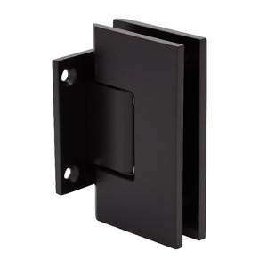 CRL Matte Black Vienna 074 Series Wall Mount Short Back Plate Hinge