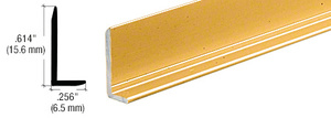 CRL Brite Gold Anodized 1/4" Aluminum L-Bar Extrusion