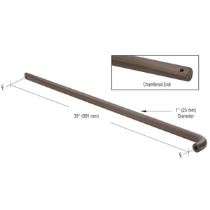 CRL Bronze Astral II Solid Push Bar for 39" Double Acting Doors