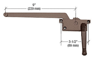 CRL Square 9" Right Handed Bronze Wood Casement Operator