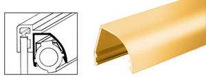 CRL Brite Gold Anodized Custom Length Reflector Assembly for Aluminum Showcases