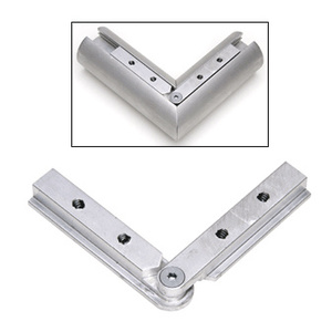 CRL-Blumcraft® Mill Finish Aluminum Horizontal Adjustable Hand Rail Corner Splice
