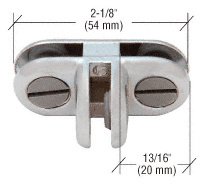 CRL Chrome T-Style Three-Way 90 Degree Display Connector