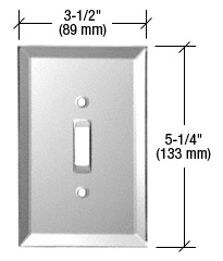 CRL Gray Toggle Switch Glass Mirror Plate