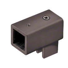 CRL Oil Rubbed Bronze Swiveling U-Bracket for 1/4" to 5/16" (6 to 8 mm) Glass - Square Bar