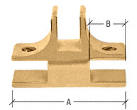 CRL Brass 1-1/2" Long 3-Way 90 Degree Deluxe Glass Furniture Connector for 1/2" Glass