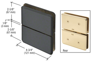 CRL Black Senior Prima 02 Series Glass-to-Glass Mount Hinge