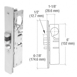 CRL 1-1/8" Backset Narrow Stile Left Hand Deadlatch Lock