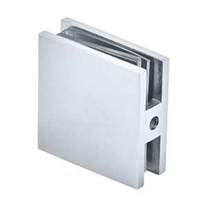 Polished Chrome 2" x 2" (51 x 51 mm) Wall Mount Designer Series Glass Clip