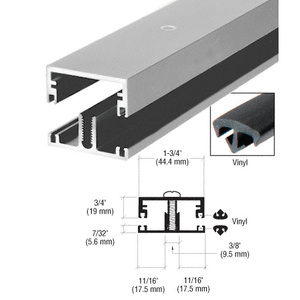 CRL Satin Anodized Shallow Division Bar with Vinyl