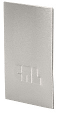 CRL Brushed Stainless End Cap for B5L Series Low Profile Base Shoe
