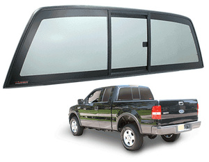 CRL "Perfect Fit" 2004+ Ford F-150 Tri-Vent Three Panel Slider with Solar Glass