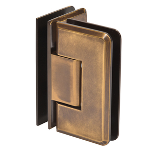 CRL Vintage Brass Cologne 092 Series 90º Glass-to-Glass Hinge