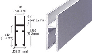 CRL Satin Anodized Aluminum LK610 H-Bar