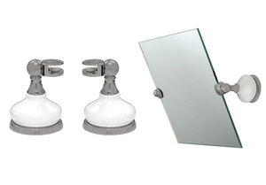 CRL Porcelain and Brushed Nickel Mirror Pivots