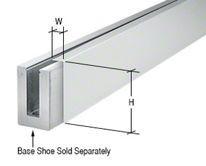 CRL Satin Anodized 3 m Cladding for L56S, L21S, and L25S Series Square Aluminum Base Shoe