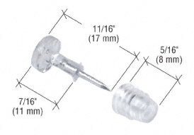 CRL 11/16" Window Grid Retainers Pins - Carded