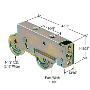 CRL 1-1/2" Tandem Steel Sliding Glass Door Roller with 13/16" Wide Housing