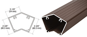 CRL Matte Bronze 200, 300, 350, and 400 Series 48" 135 Degree Fascia Mount Post