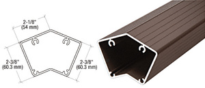 CRL Matte Bronze 200, 300, 350, and 400 Series 48" 135 Degree Surface Mount Post