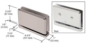 CRL Polished Nickel Senior Prima 01 Series Top or Bottom Mount Hinge