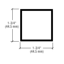 CRL-U.S. Aluminum Dark Bronze Anodized 1-3/4" x 1-3/4" Hollow Tube Extrusion- 21'-2"