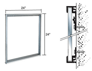 CRL Satin Anodized 24" x 24" Aluminum Mirror Frame