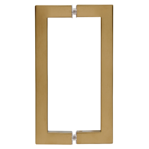 CRL Brushed Bronze 8" x 8" SQ Series Square Tubing Back-to-Back Pull Handles