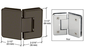 CRL Oil Rubbed Bronze Pinnacle 045 Series 135 Degree Glass-to-Glass Standard Hinge