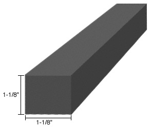 CRL 1-1/8" x 1-1/8" x 4" EPDM Rubber Setting Blocks