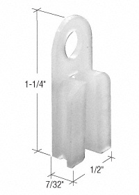 CRL 1/2" Wide Nylon Top Guide for Full View Doors