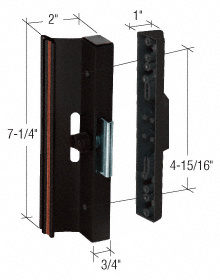 CRL Black Clamp - Style Surface Mount Handle 4-15/16" Screw Holes