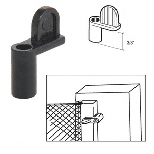 CRL Black 3/8" Diecast Window Screen Clip - Bulk