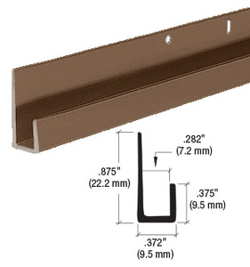 CRL Bronze Electro-Static Paint 1/4" Standard Aluminum J-Channel